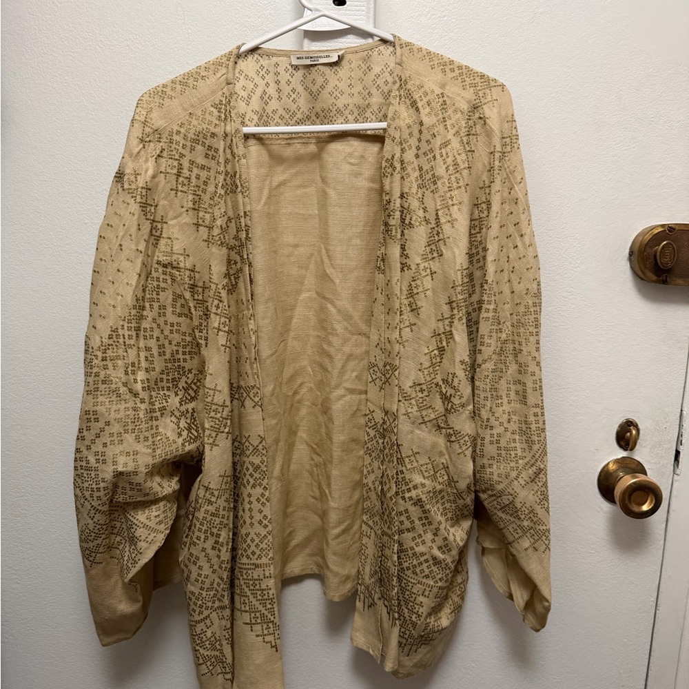 Mes Demoiselles Beige Geometric Blazer